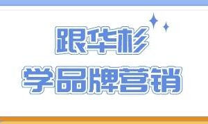 跟华杉《学品牌营销》从零开始,打造一个超级品牌